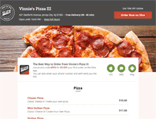 Tablet Screenshot of myvinniespizza.com